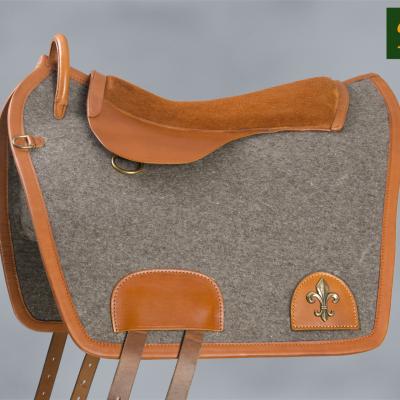 Filzsattel London Grau Gro Mit Logo